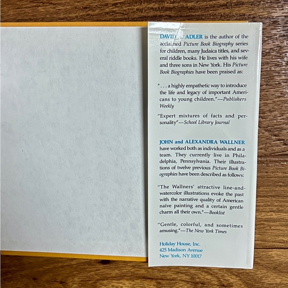 A Picture Book Of Louis Braille • David A. Adler • 1997 • Holiday House •HC Book - Picture 5 of 9